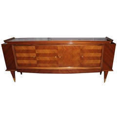 French Art Deco Blonde Mahogany Designer Buffet by Maurice Rinck