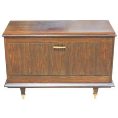 French Art Deco Exotic Macassar Ebony Television Cabinet