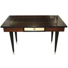 French Art Deco Exotic Macassar Ebony Writing Desk