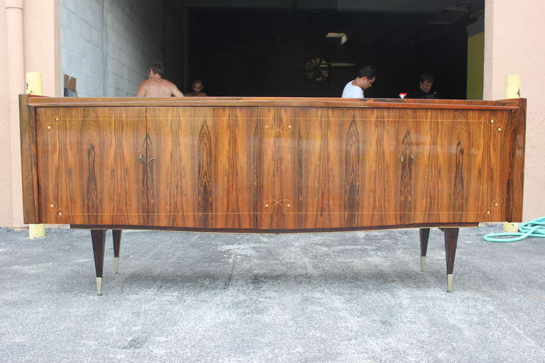 French Art Deco Exotic Macassar Ebony Buffet or Sideboard In Excellent Condition In Hialeah, FL