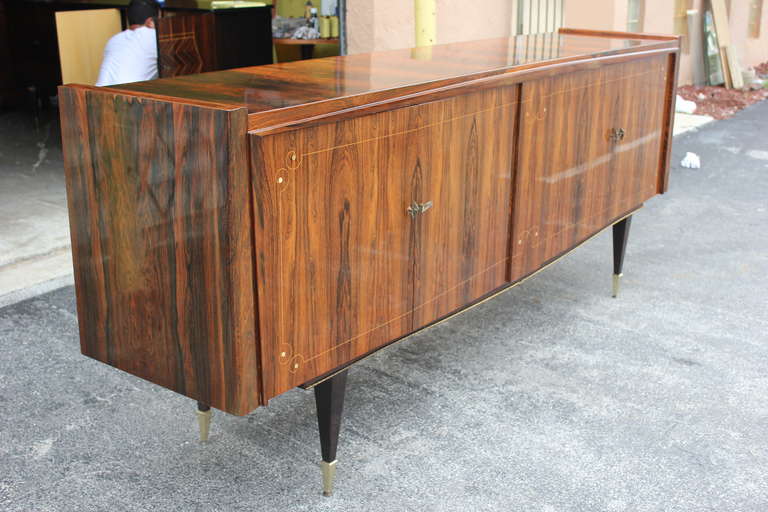 Mid-20th Century French Art Deco Exotic Macassar Ebony Buffet or Sideboard