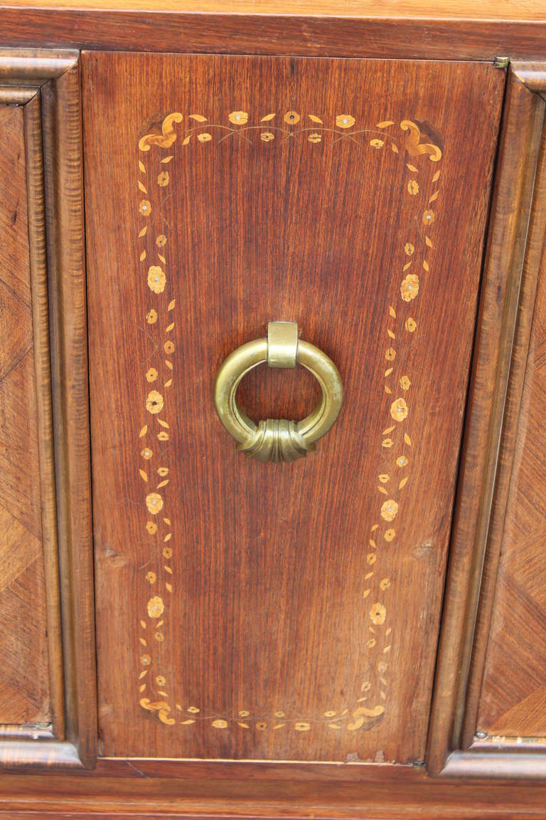 French Art Deco Palisander Marquetry with M-O-P Detail Buffet or Sideboard 1