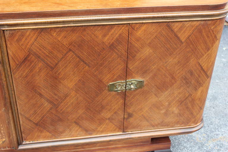 French Art Deco Palisander Marquetry with M-O-P Detail Buffet or Sideboard 2