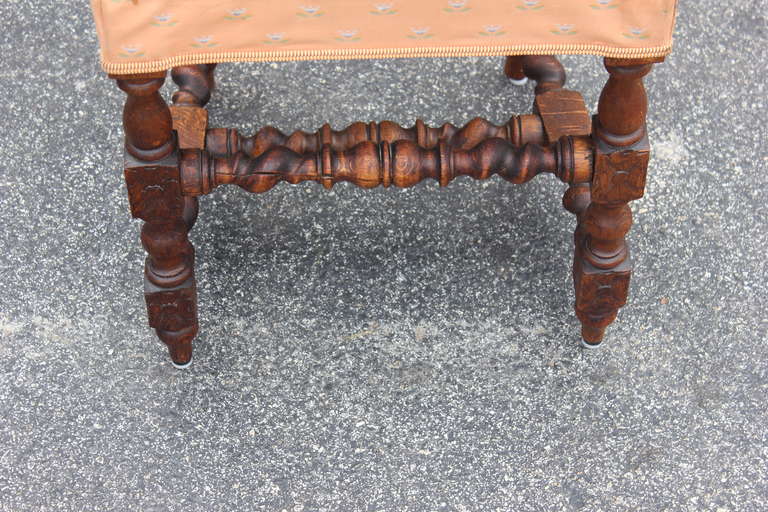 Set of Six Antique 19th Century French Carved Oak Dining Chairs 2