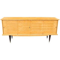 French Art Deco/ Art Moderne Burl with Sycamore Buffet, circa 1940's