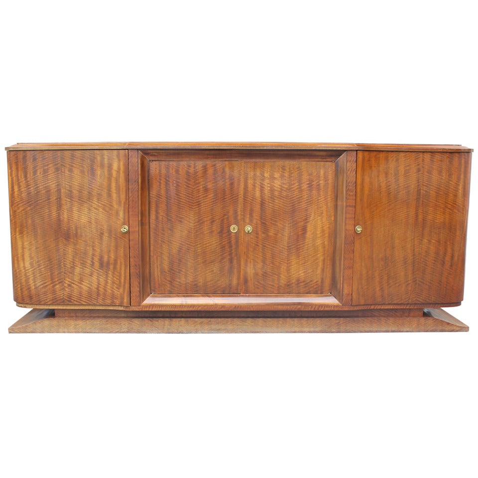 French Art Deco Grand Scale Mahogany Buffet, circa 1940's