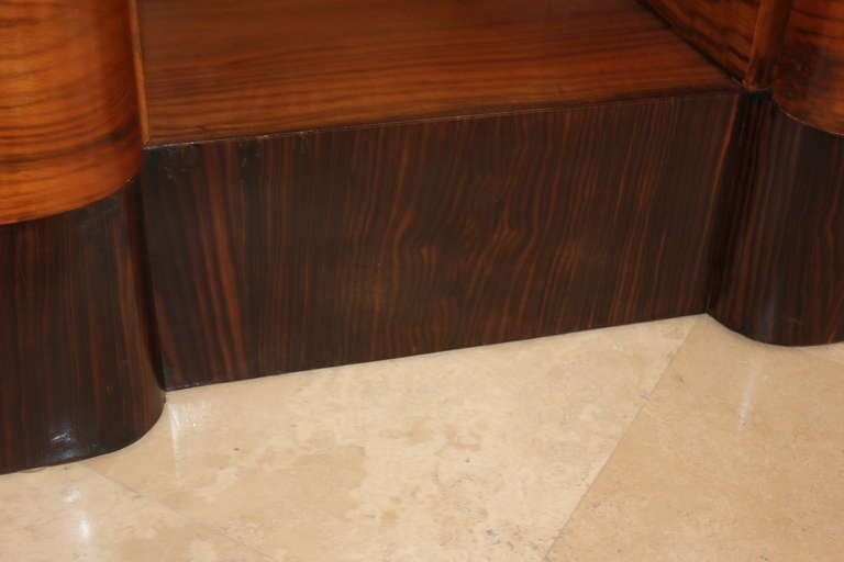 German Art Deco Period Buffet/ Display, Exotic Walnut & Macassar Ebony 3