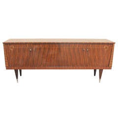 French Art Deco or Art Moderne Exotic Macassar Ebony Sideboard/Buffet Circa1940.