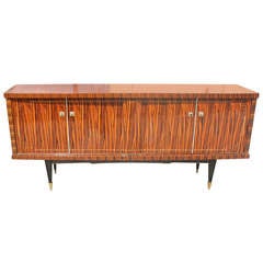 Vintage French Art Deco Radiant Exotic Macassar Ebony Buffet