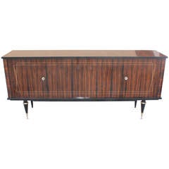 Vintage French Art Deco/ Art Moderne Exotic Macassar Ebony Buffet