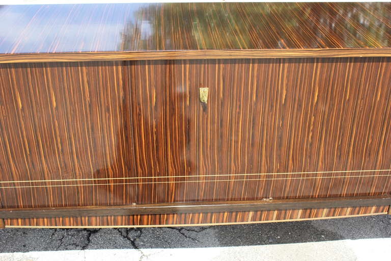 French Art Deco Exotic Macassar Ebony Buffet 1