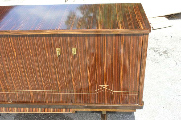 French Art Deco Exotic Macassar Ebony Buffet 2