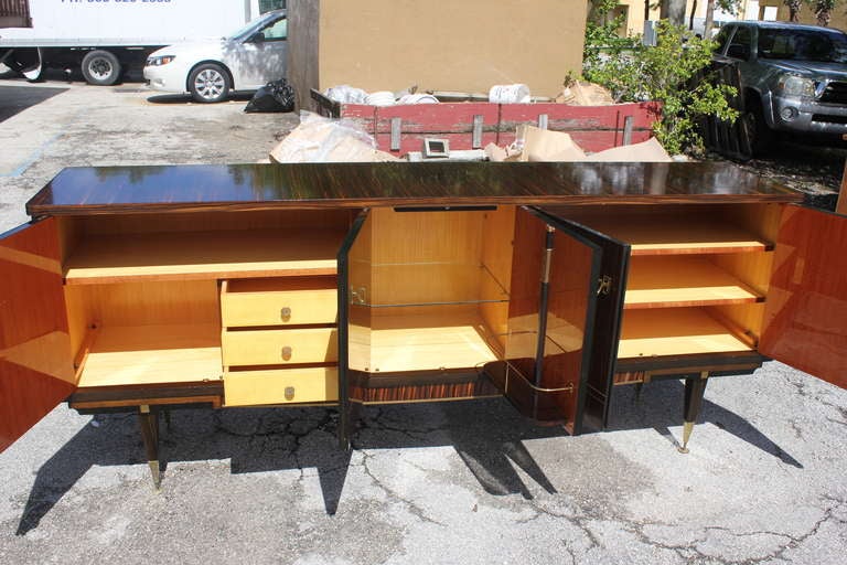 French Art Deco Exotic Macassar Ebony Buffet 3