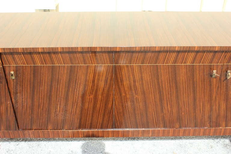 French Art Deco or Art Moderne Exotic Macassar Ebony Sideboard/Buffet Circa1940. 2