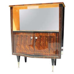 French Art Deco Exotic Macassar Ebony Dry Bar