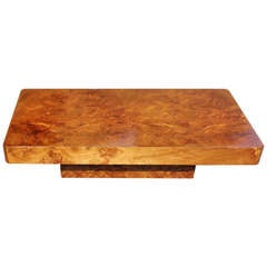 French Art Deco Burl Amboyna Coffee/ Cocktail Table, 1940
s