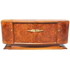 Grand French Art Deco Burl Amboyna Buffet, 1930's