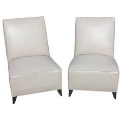 Pair French Art Deco "Paquebot" Club Chairs