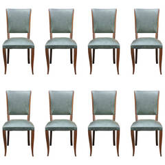 S/8 French Art Deco Walnut Dining Chairs, Classic style