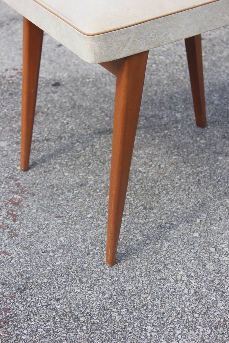 Set of Eight French Art Deco Walnut Dining Chairs, circa 1940s 4