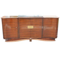 French Art Deco, Exotic Macassar Grand Designer Buffet or Credenza