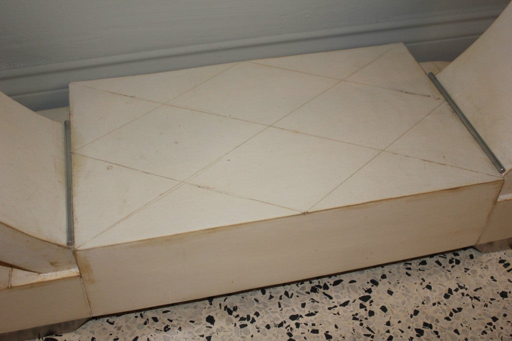 French Art Deco Parchment Console Table 5