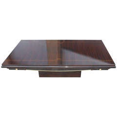 French Art Deco Exotic Macassar Ebony Coffee or Cocktail Table, circa 1940s