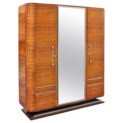 French Art Deco Palisander Rio Armoire, circa 1940s