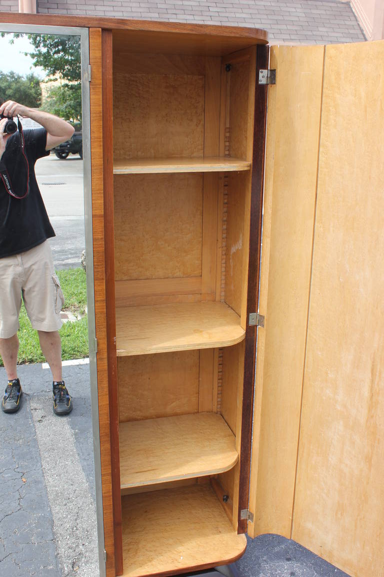 French Art Deco Palisander Rio Armoire, circa 1940s 5