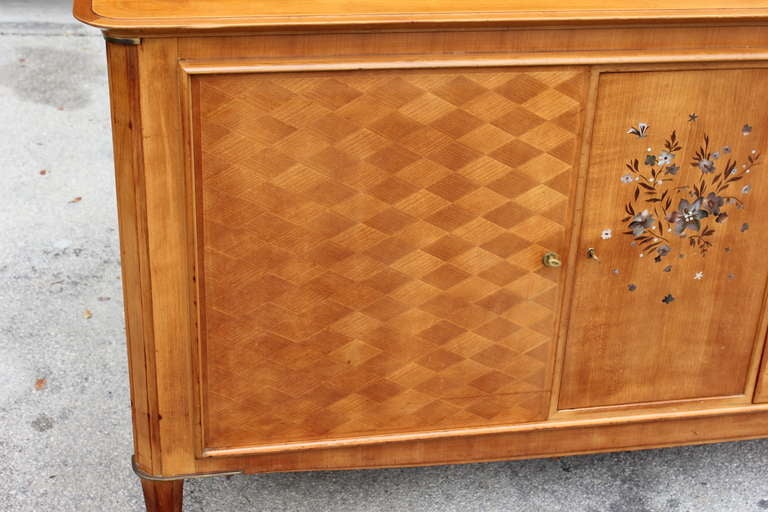 Mid-20th Century French Art Deco Masterpiece Buffet in Sycamore by Dominique