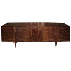 French Art Deco Exotic Macassar Ebony Grand Buffet