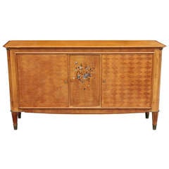 French Art Deco Masterpiece Buffet in Sycamore by Dominique