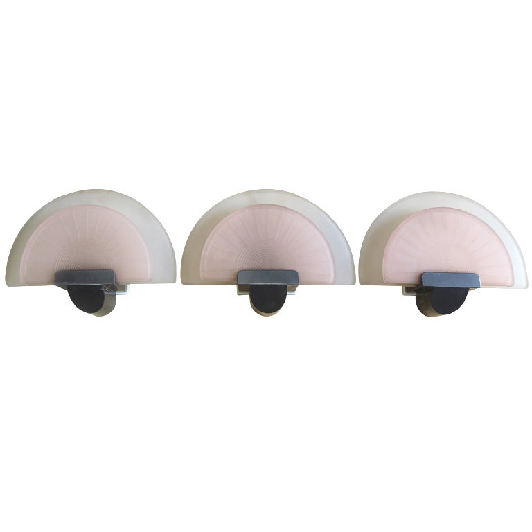 glass design hialeah 1stdibs Italian 3 Set Sunburst Sconces Deco Art at Arteluce by glass design hialeah 1stdibs Italian 3 Set Sunburst Sconces Deco Art at Arteluce by