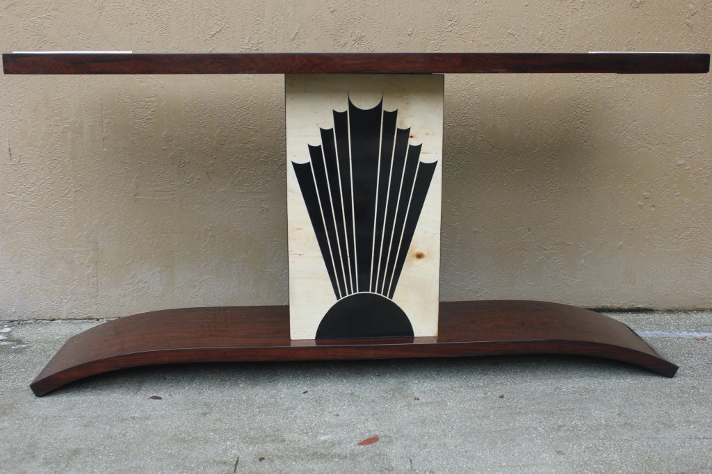 Wood French Art Deco Console Table/ Palisander 