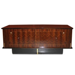 French Art Deco Floating  Exotic Macassar Ebony  Buffet/ Moderne
