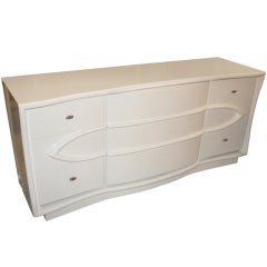 Mid Century Modern Stark White 9 Drawer Dresser/ Buffet/ Credenza