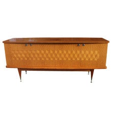Vintage French Art Deco Pommele Sappele Buffet Fresh From France