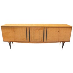 French Art Deco Long Blonde Exotic Buffet, Fresh From France