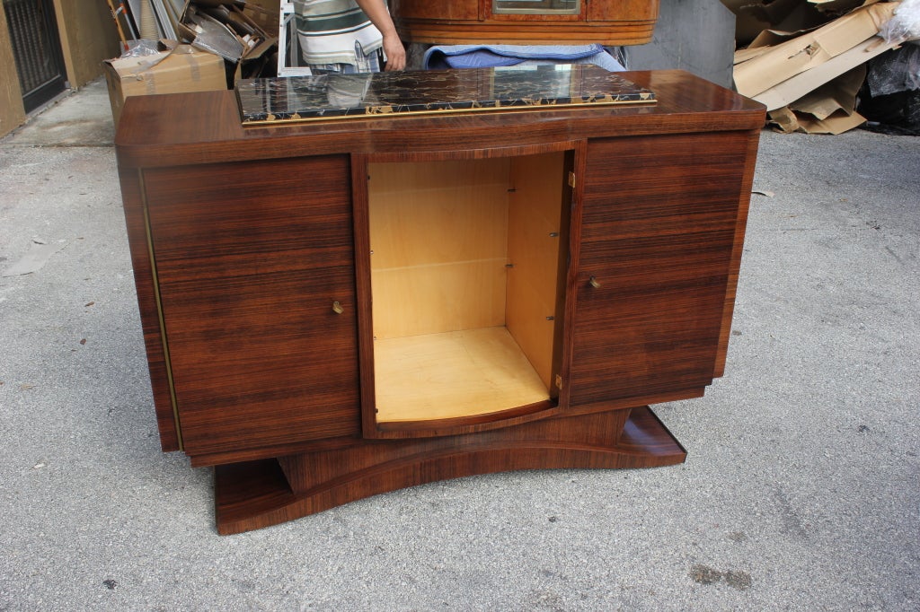 Classic French Art Deco Exotic Macassar Ebony Buffet