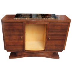 Classic French Art Deco Exotic Macassar Ebony Buffet