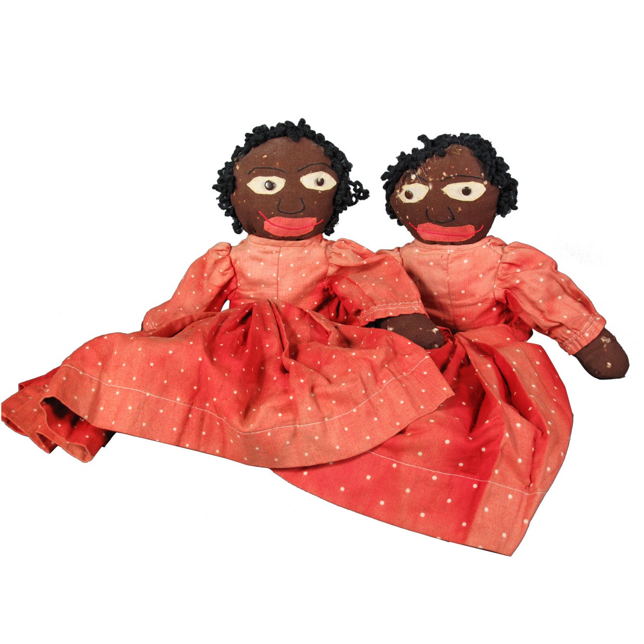 Pair of Black Rag Dolls For Sale