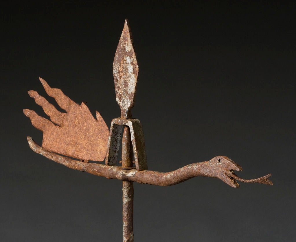 Serpent Weathervane<br />
France<br />
Iron with traces of original polychrome.