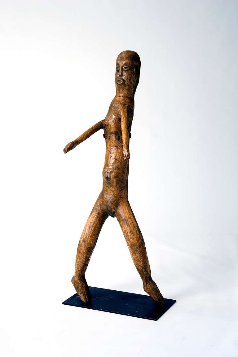 Primitive Early Raymond Coins Standing Figure For Sale