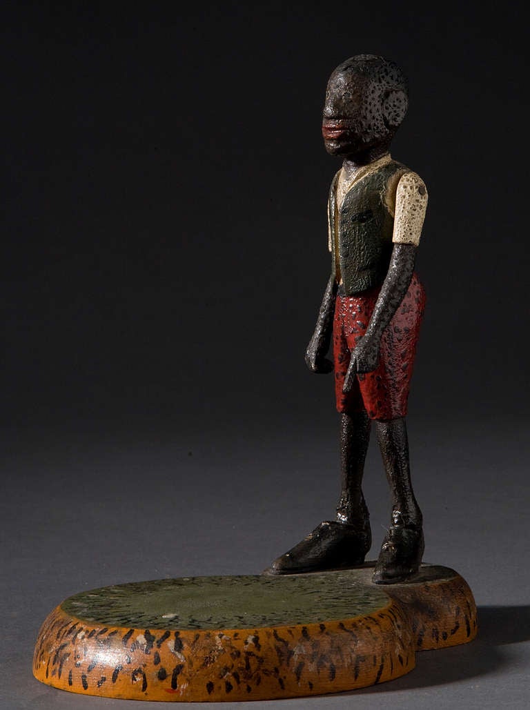 Folk Art Late 19th Century Carved Black Figure For Sale