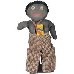 Black Rag Doll with Teddy Bear