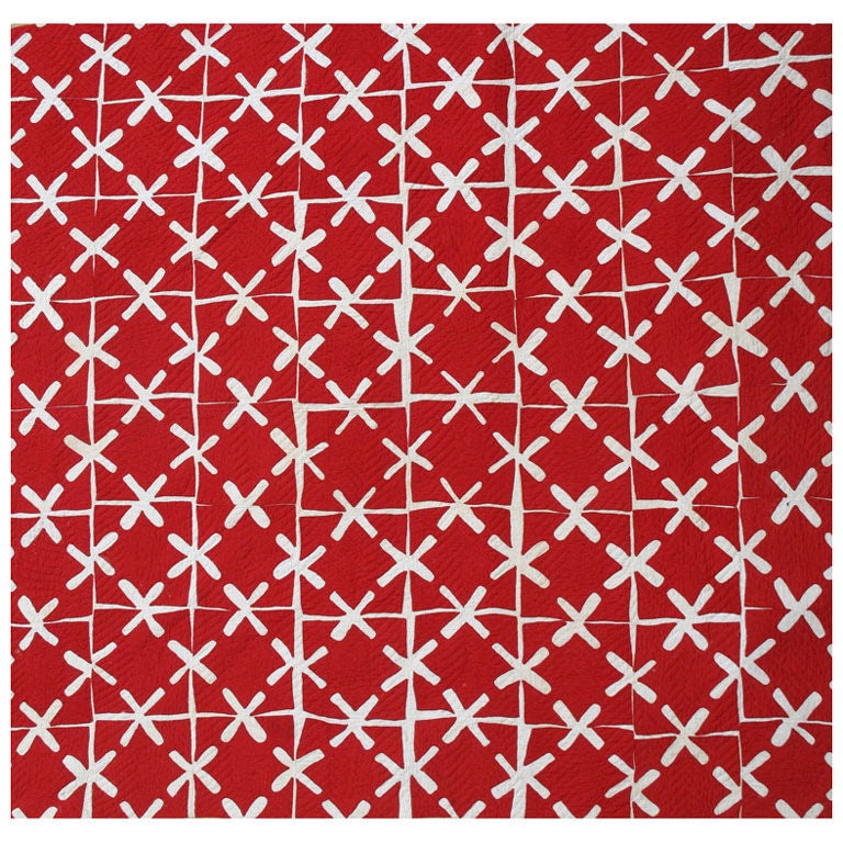 Spectacular Red and White Quilt