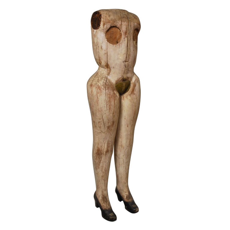 Wooden Mannequin in Heels For Sale