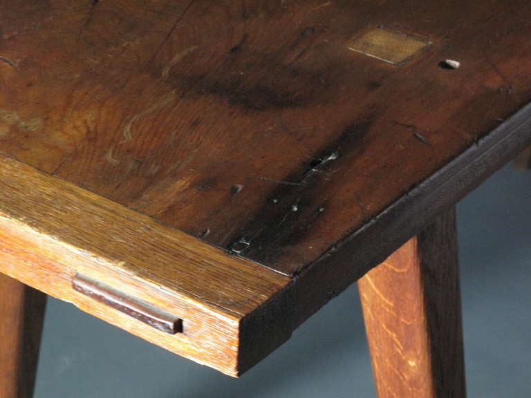 Primitive 19th Century One Plank Slab Table