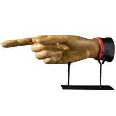 Pointing Hand Trade Sign