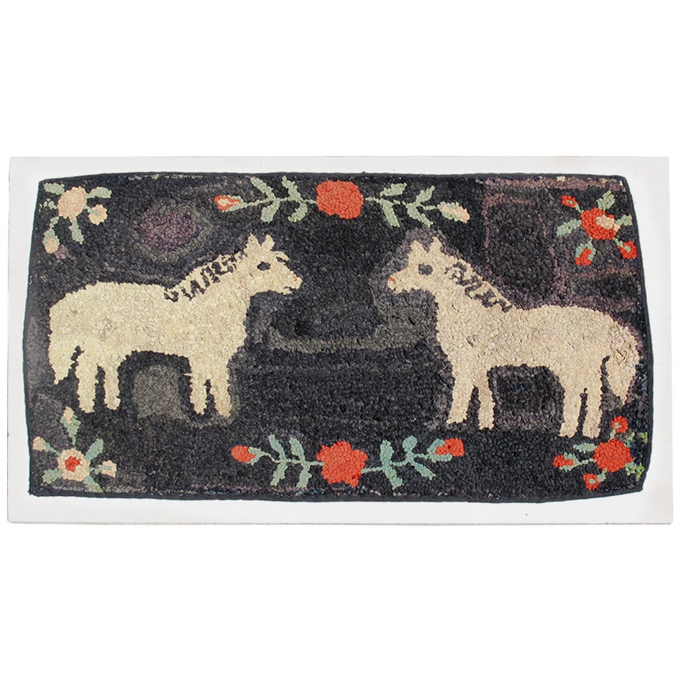 Pictorial Horses Rug For Sale